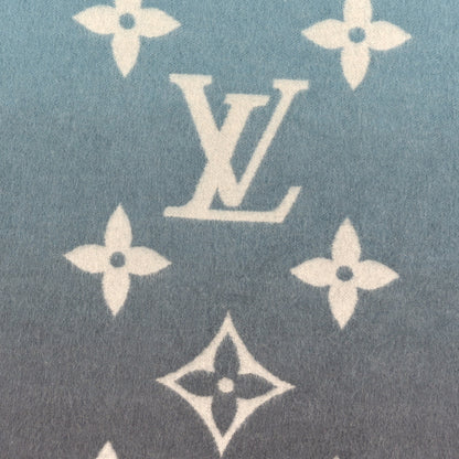 Louis Vuitton Cashmere Monogram Reykjavik Scarf Bleu Rose 3 of 3