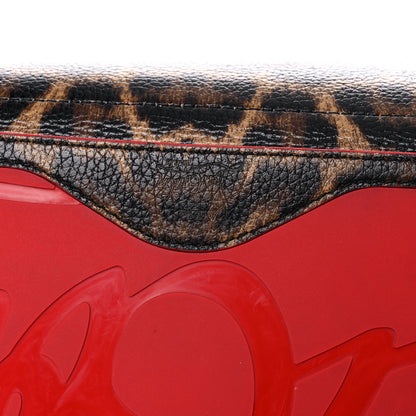 Christian Louboutin Calfskin Empire Leopard Print Spiked Large Cabarock Shopper Tote Brown 19 of 24
