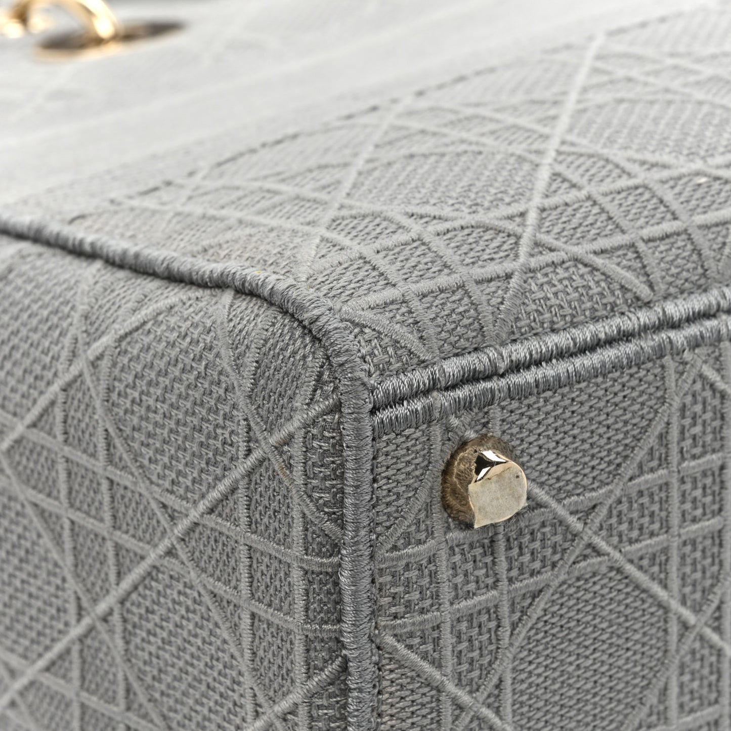 Canvas Embroidered Cannage Lady D-Lite Gray
