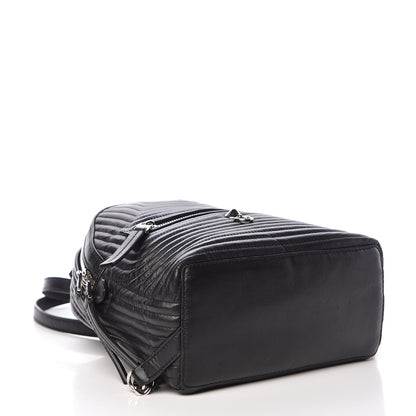 Fendi Shiny Nappa Trapuntata Mini Backpack Black 4 of 13