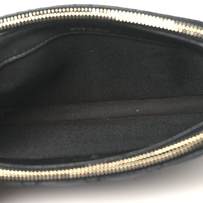 Chanel Iridescent Lambskin Quilted Pearl Clutch With Chain Black 5 of 12