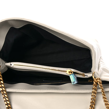 Saint Laurent Calfskin Y Quilted Monogram Medium Loulou Chain Satchel Crema Soft 5 of 10