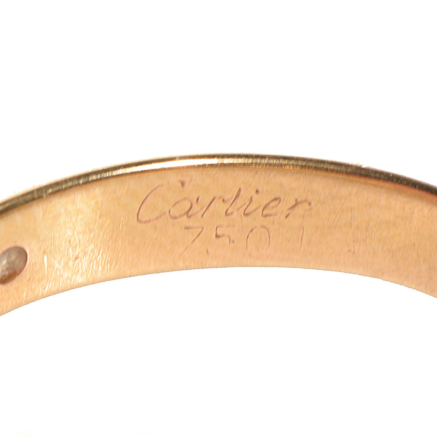 Cartier 18k Yellow Gold Diamond Trinity Rolling Ring 49 5 6 of 7