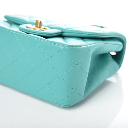 Chanel Lambskin Quilted Mini Square Flap Green 9 of 10