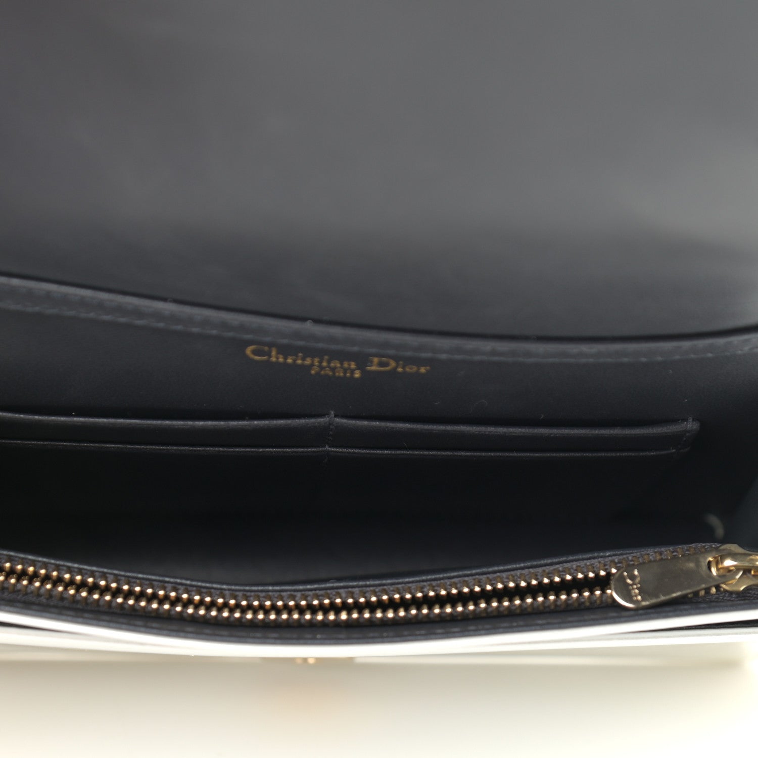 Christian Dior Patent Micro-Cannage Diorama Wallet on Chain Pouch White 5 of 13