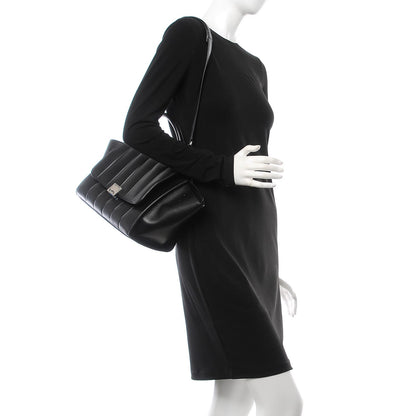 Celine Lambskin Quilted Small Trapeze Black 2 of 11