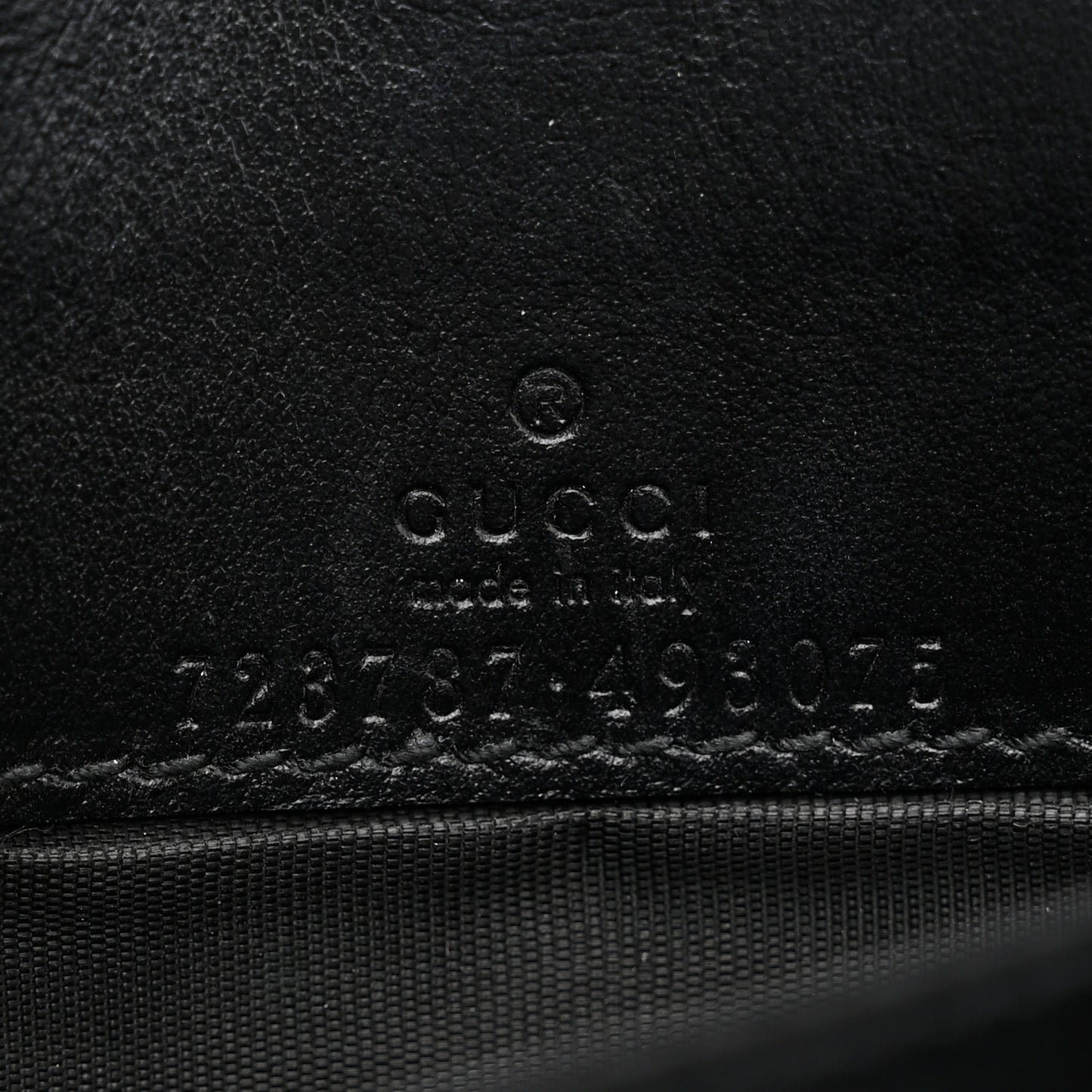 Calfskin GG Matelasse Chain Wallet Black