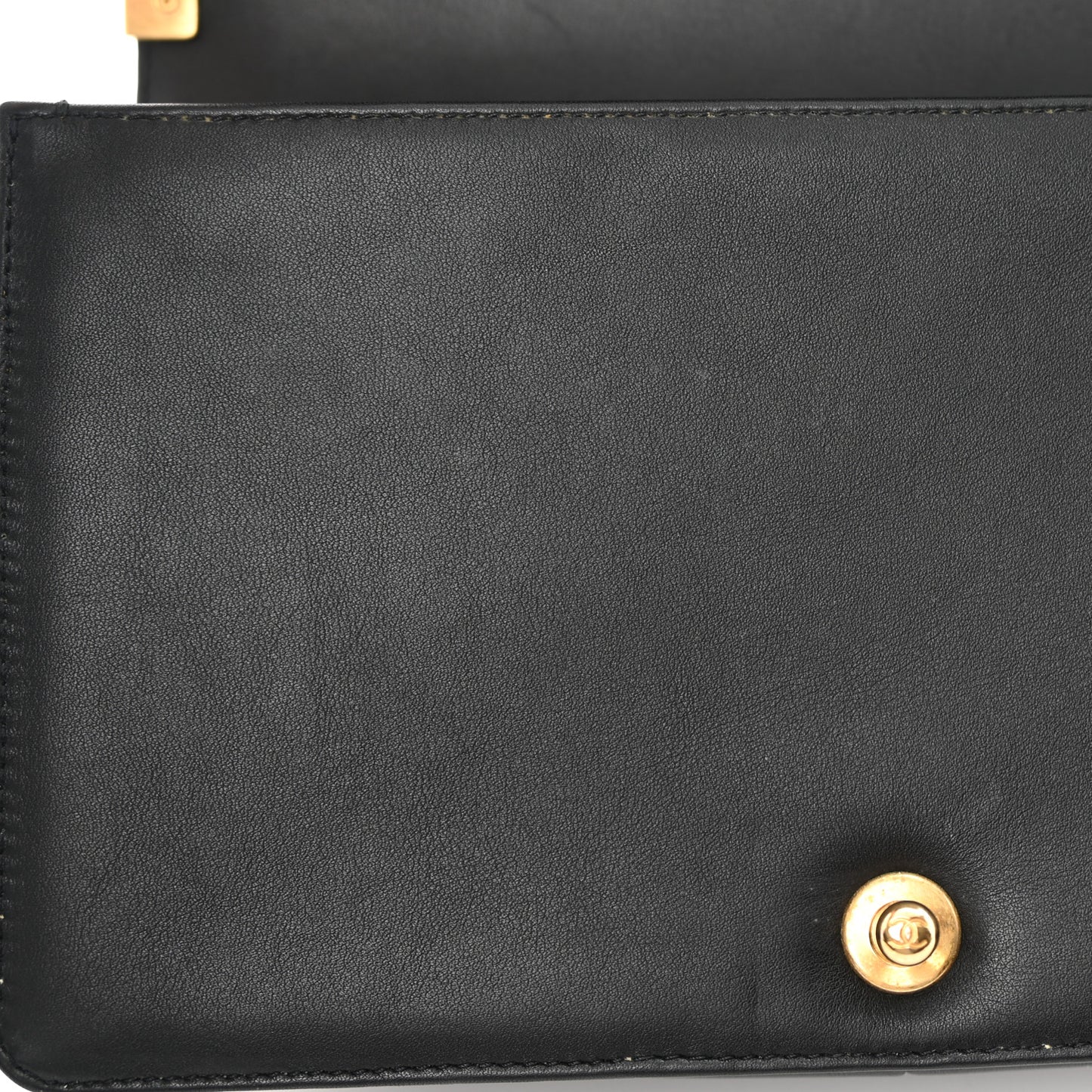 Calfskin Quilted New Medium Boy Flap Black