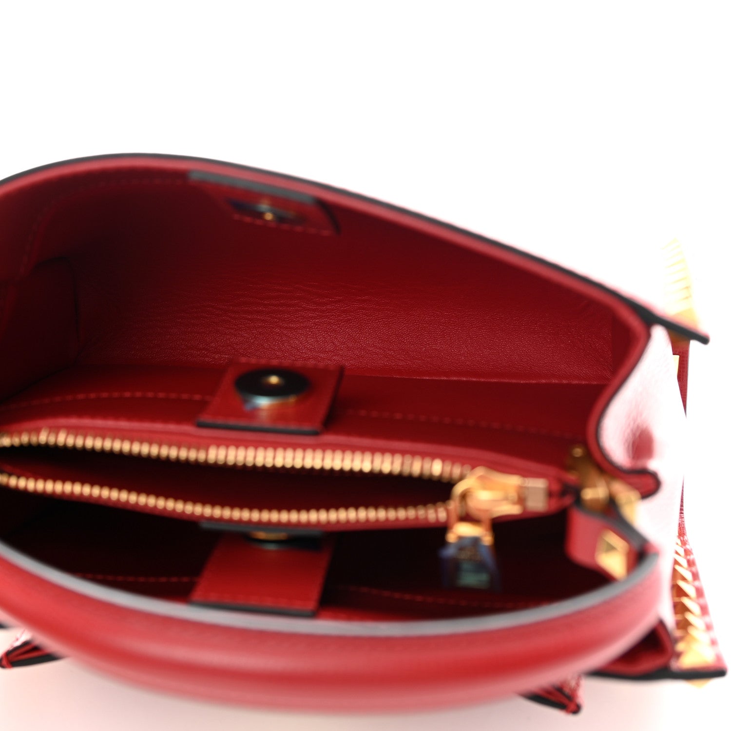 Valentino Garavani Vitello Small Rockstud Alcove Top-Handle Bag Rosso Valentino 5 of 12
