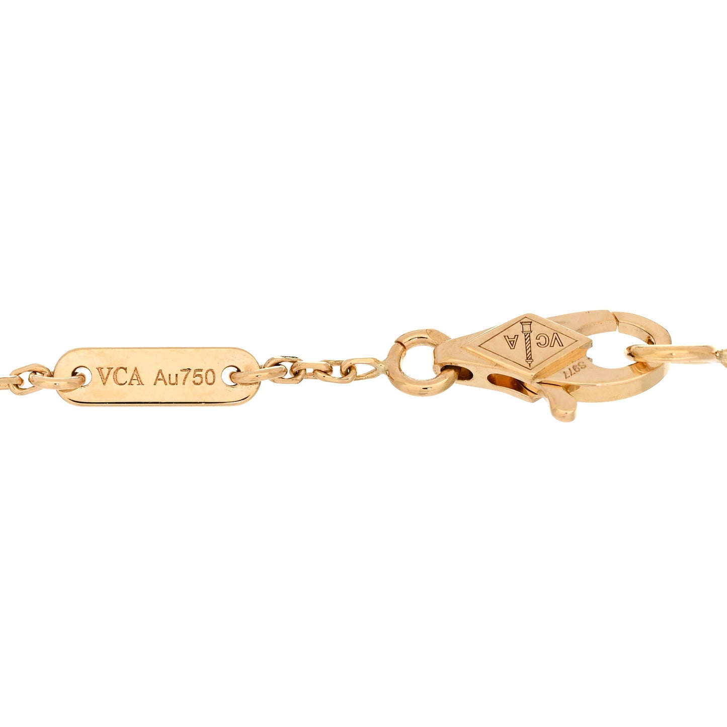 18K Yellow Gold Mother of Pearl Sweet Alhambra Bracelet