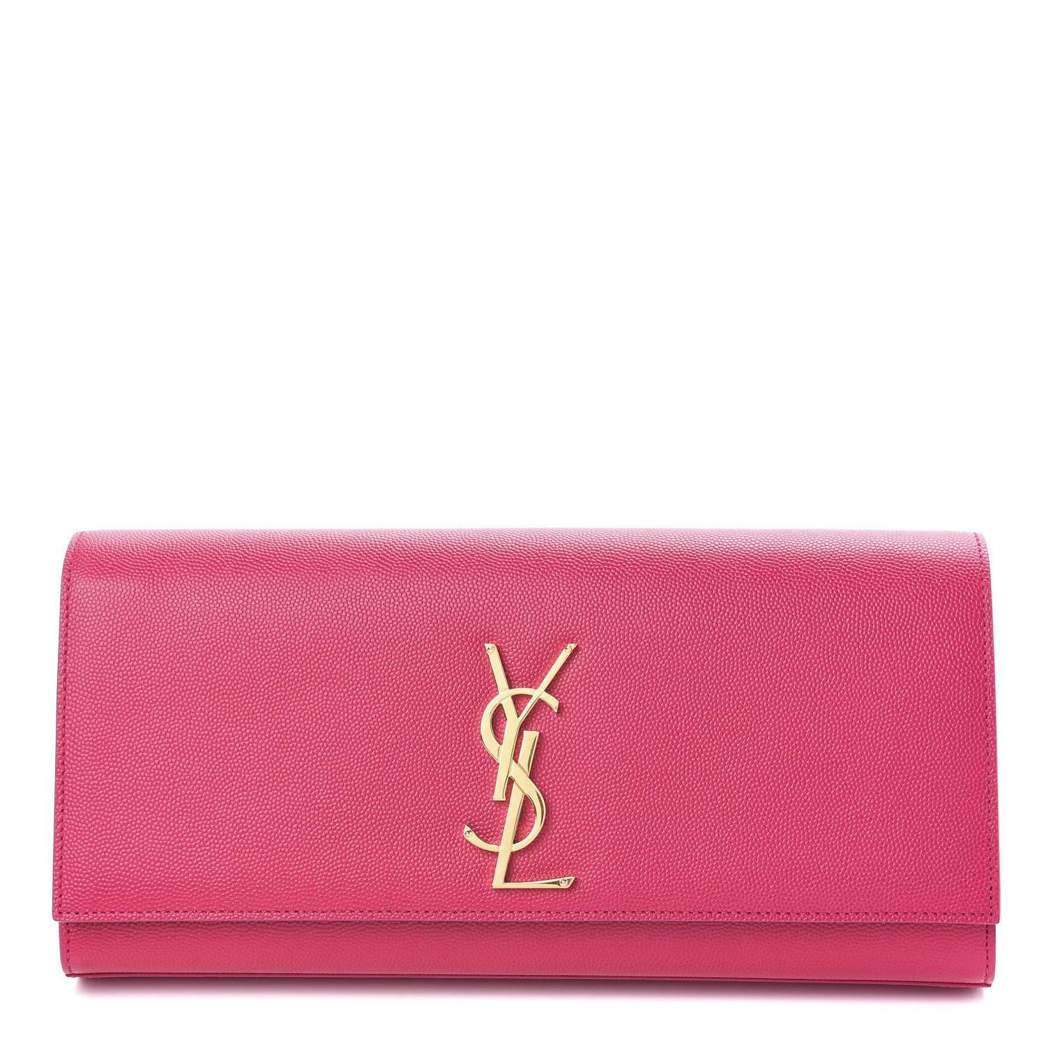 Saint Laurent Grain De Poudre Classic Monogram Cassandre Clutch Lipstick Fuchsia 1 of 6