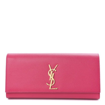 Saint Laurent Grain De Poudre Classic Monogram Cassandre Clutch Lipstick Fuchsia 1 of 6