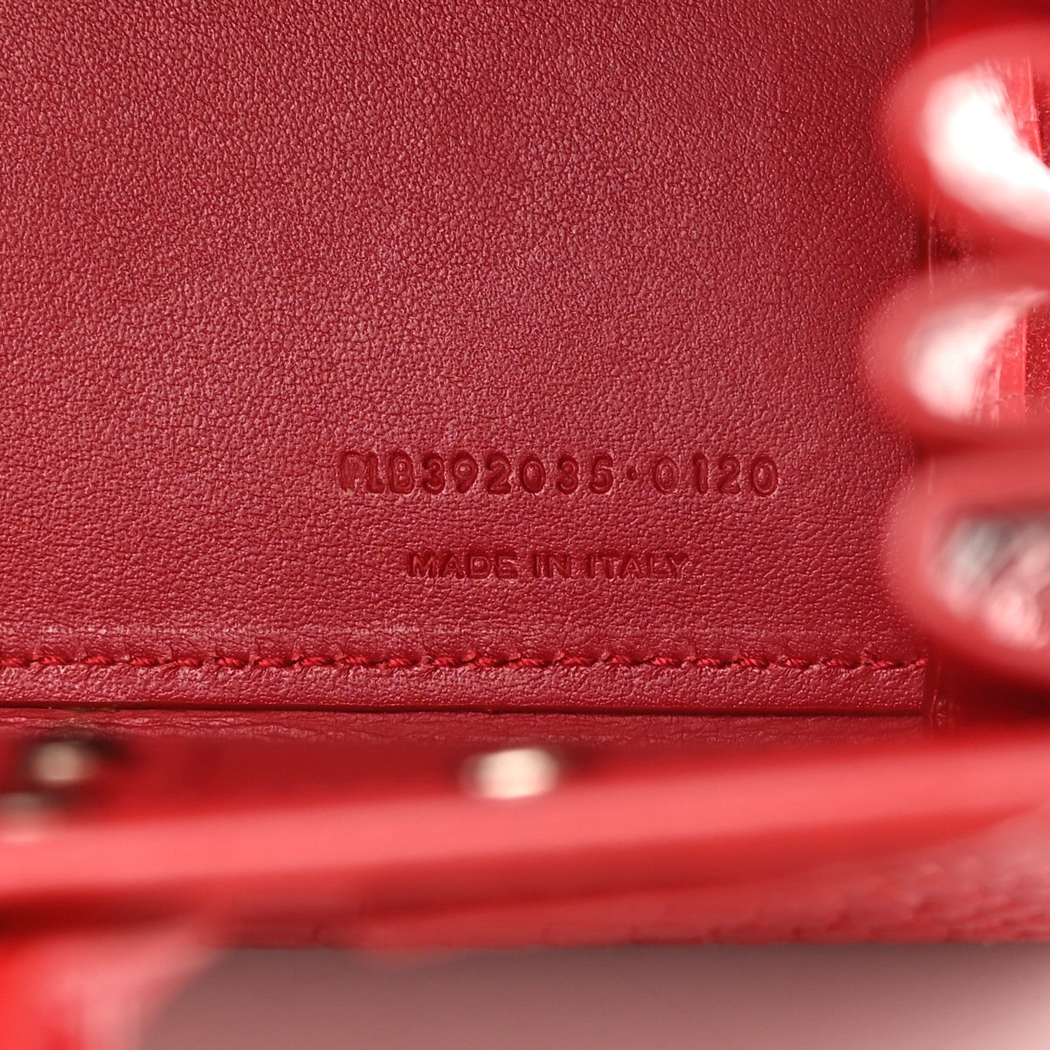 Saint Laurent Calfskin Crocodile Embossed Nano Sac De Jour Red 7 of 13