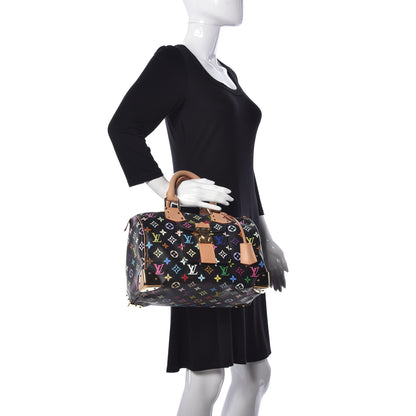 Louis Vuitton Monogram Multicolor Speedy 30 Black 2 of 8