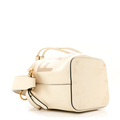 Fendi Vitello King F is Fendi Logo Embossed Mini Mon Tresor Bucket Bag White 4 of 13