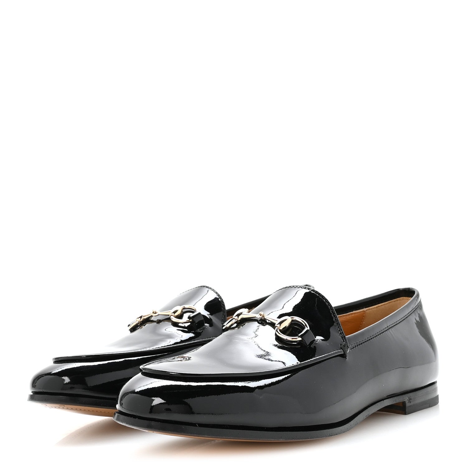 Gucci Patent Womens Jordaan Loafers 37.5 Black 4 of 9
