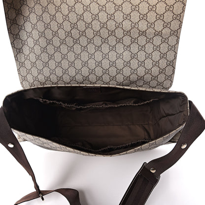 Gucci GG Plus Monogram Messenger Diaper Bag Dark Brown 6 of 12