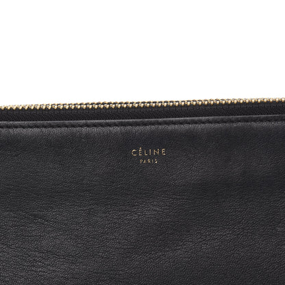 Celine Goatskin Large Trio Crossbody Bag Black 10 of 13