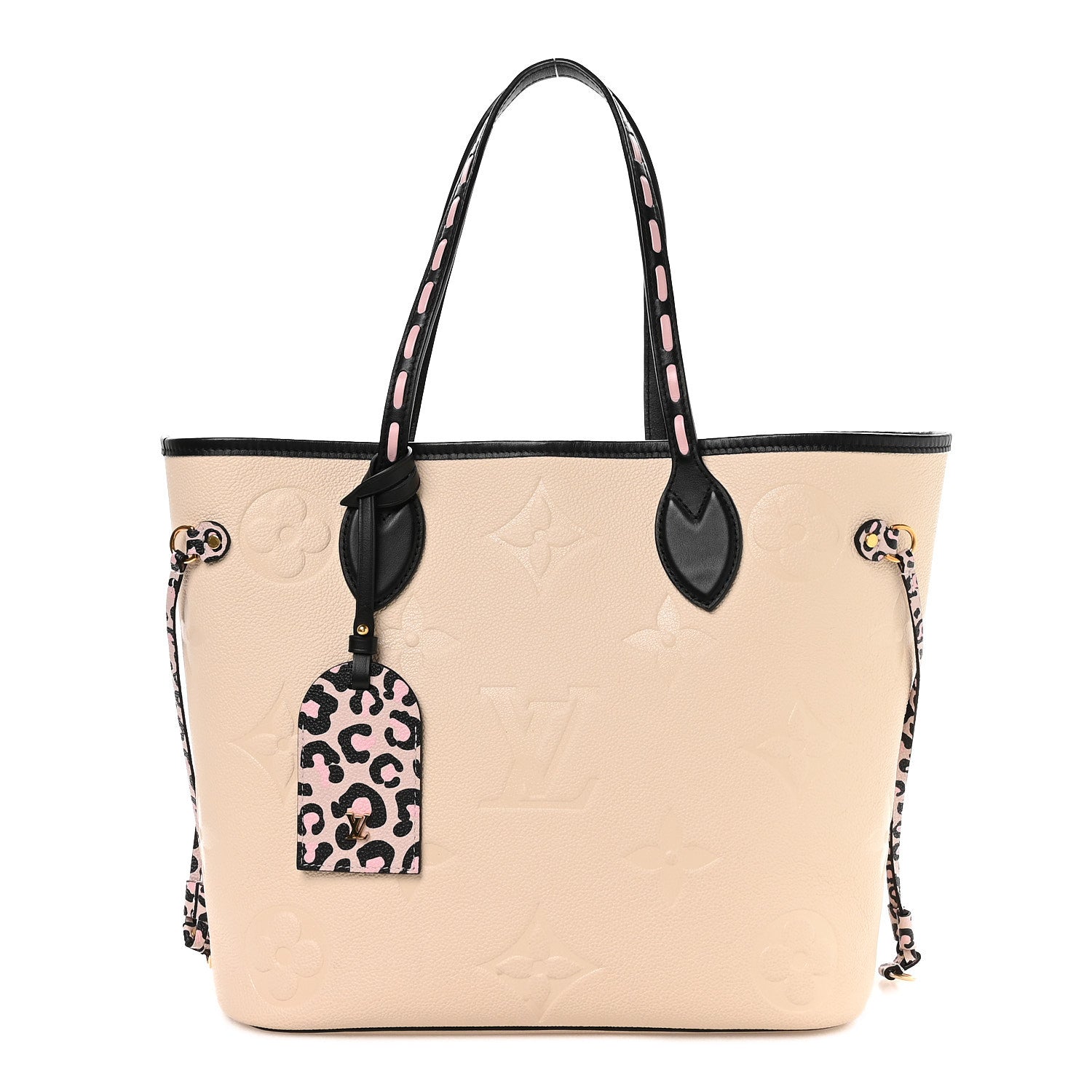 Louis Vuitton Empreinte Monogram Giant Wild at Heart Neverfull MM Creme 1 of 10