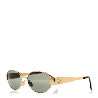 Celine Metal Triomphe 01 Sunglasses CL40235U Gold Green 1 of 7