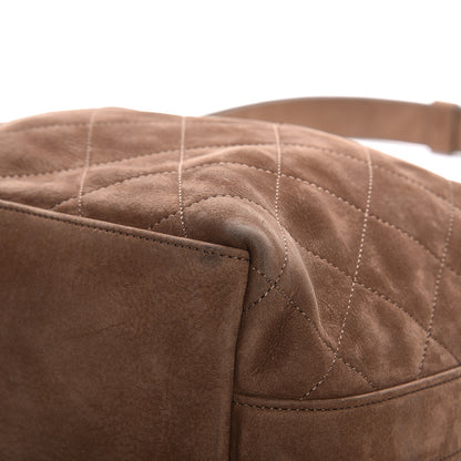 Chanel Suede Calfskin Small On My Shoulder Drawstring Bag Brown 10 of 13