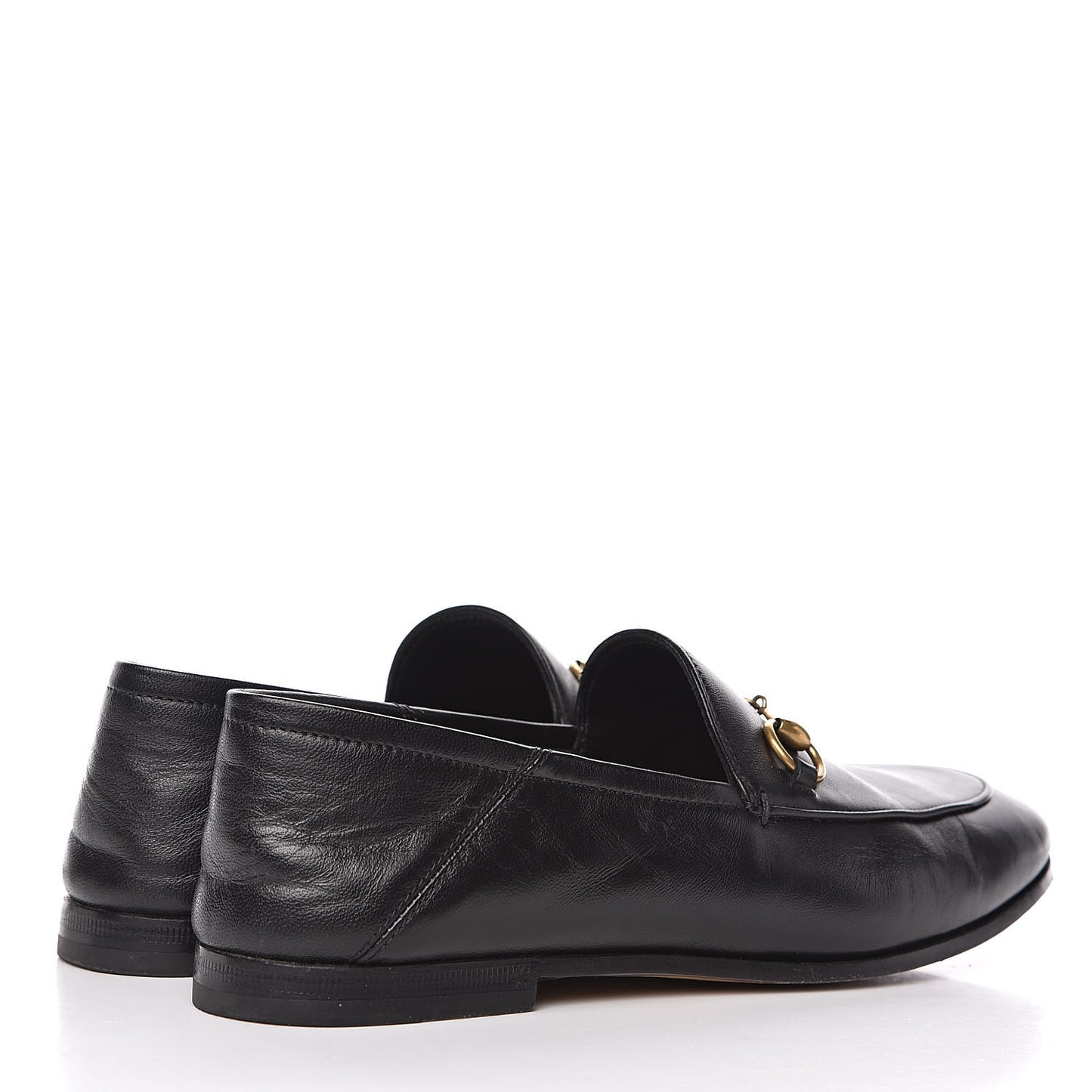Lambskin Womens Brixton Horsebit Loafers 36 Black