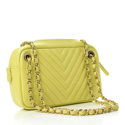 Chanel Calfskin Quilted Daily Chevron Camera Case Light Green 3 of 13