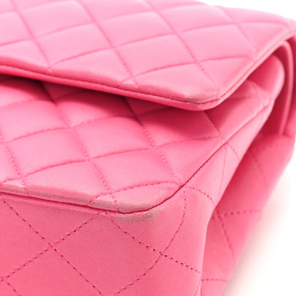 Chanel Lambskin Quilted Medium Double Flap Pink 13 of 17