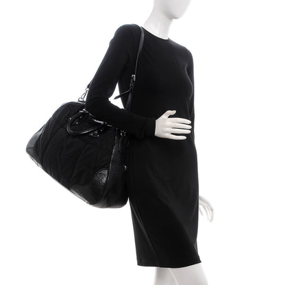 Prada Tessuto Nylon Cervo Lux Dome Satchel Black 2 of 9