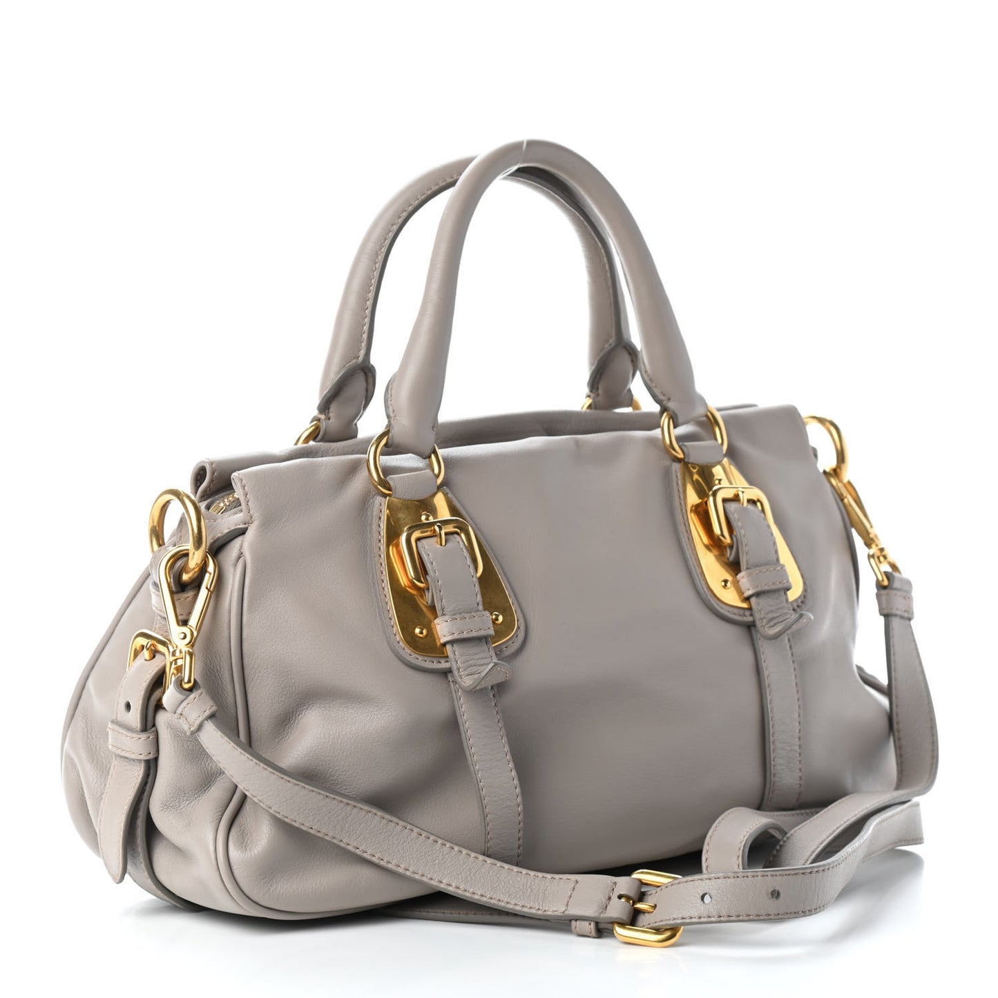 Soft Calfskin Shopping Satchel Argilla