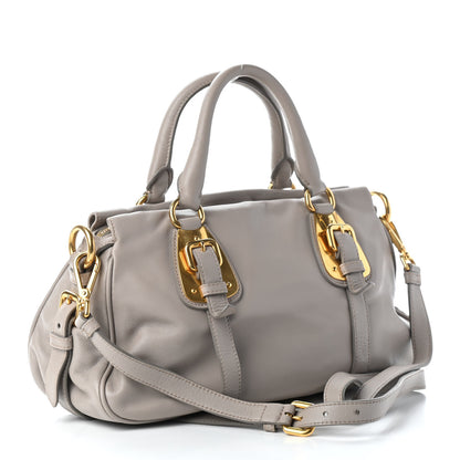 Prada Soft Calfskin Shopping Satchel Argilla 3 of 8