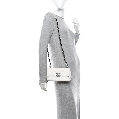 Chanel Caviar Quilted My Everything Small Flap White Black 2 of 12