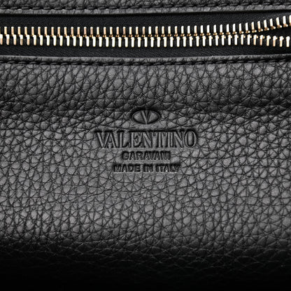Valentino Garavani Grained Calfskin Small Rockstud Tote Black 6 of 10