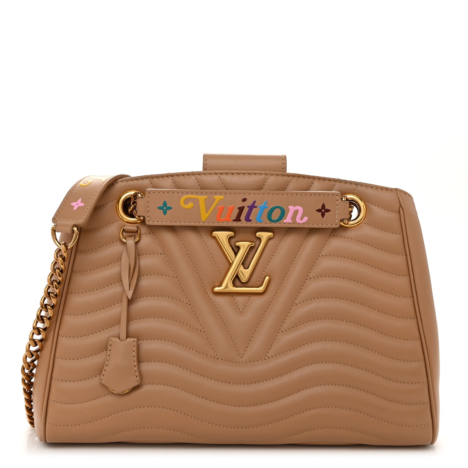 Louis Vuitton Calfskin New Wave Chain Tote Noisette 1 of 12