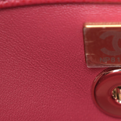 Chanel Caviar Quilted Mini Coco Handle Flap Dark Pink 7 of 10