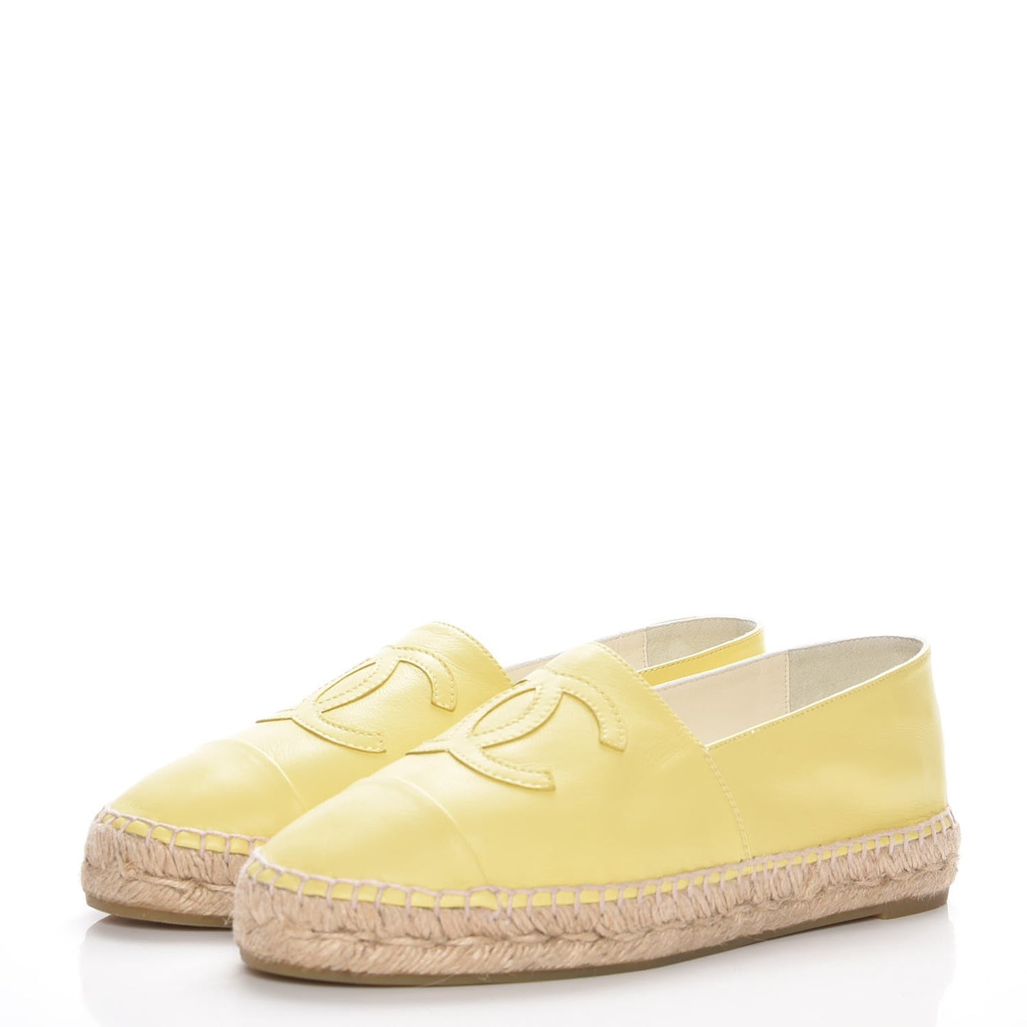 Lambskin CC Espadrilles 39 Yellow