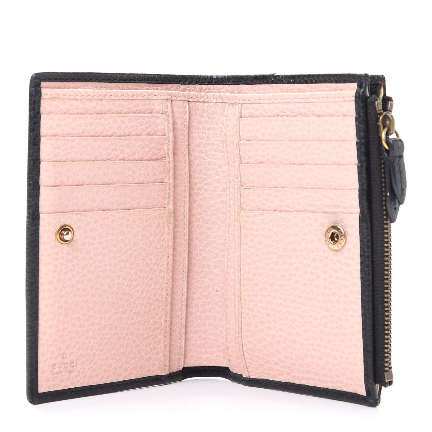 Calfskin GG Marmont Bow Flap Wallet Black