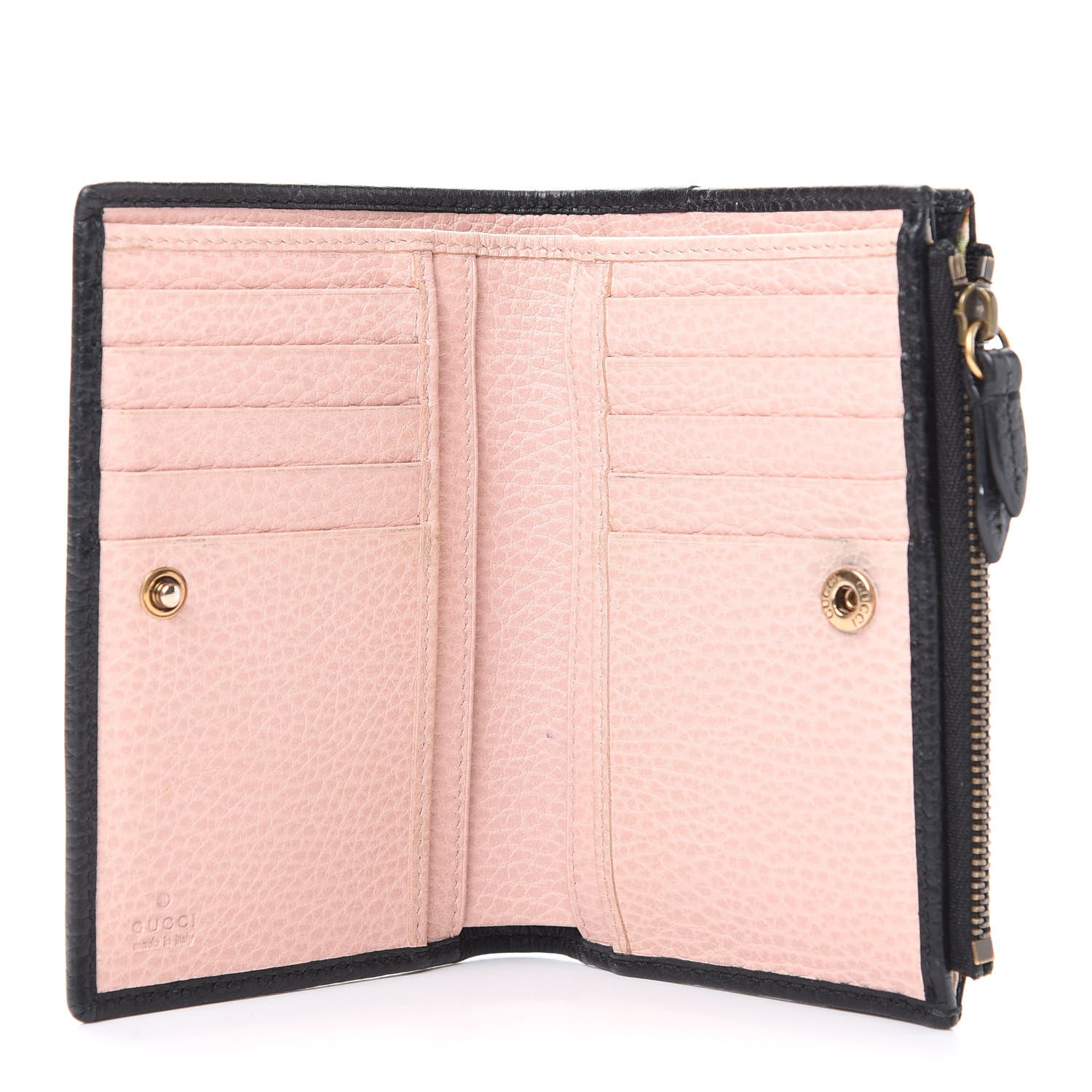 Gucci Calfskin GG Marmont Bow Flap Wallet Black 5 of 8