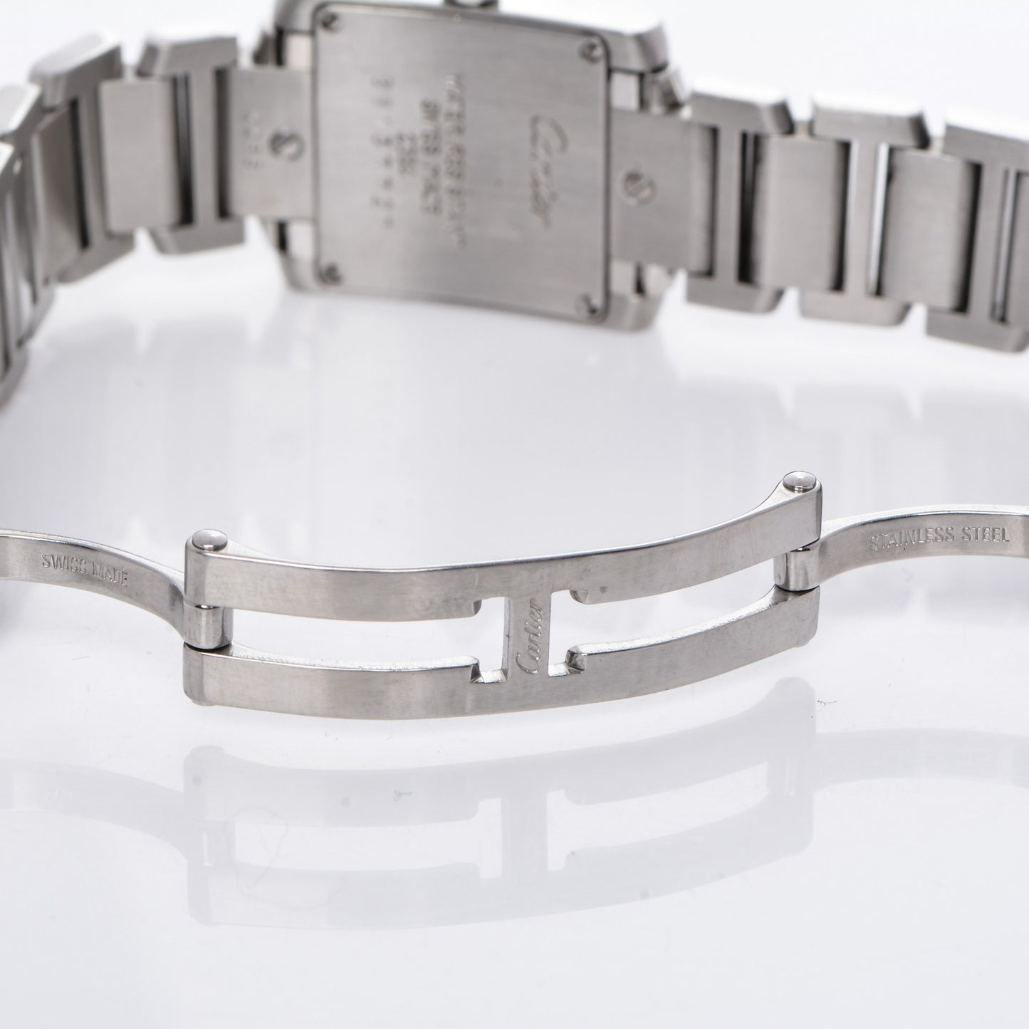 Stainless Steel 20mm Tank Francaise Quartz Watch