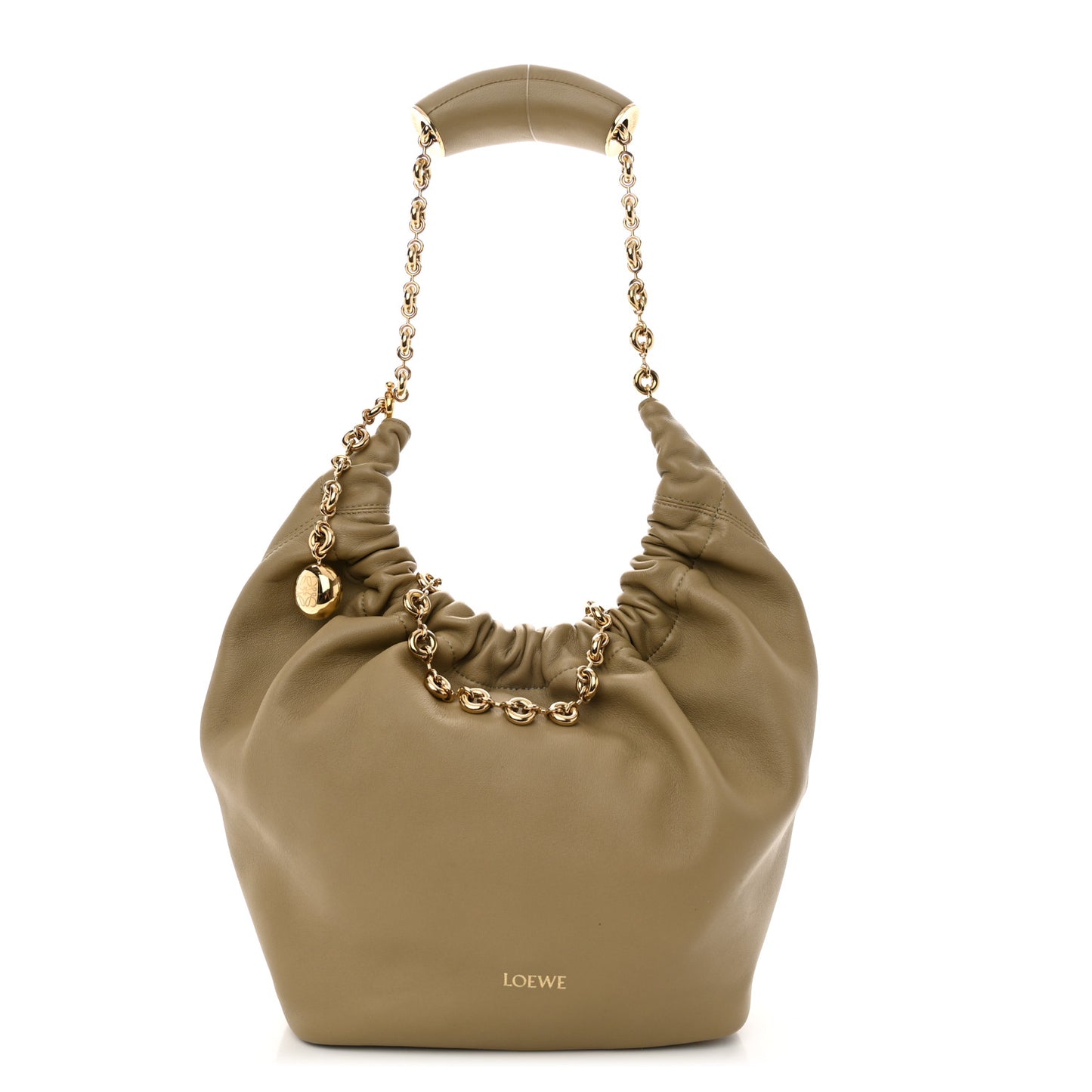 Nappa Small Squeeze Bag Clay Green