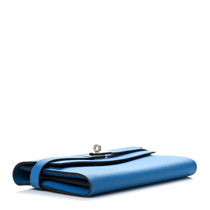Hermes Epsom Kelly Longue Wallet Bleu Izmir 4 of 9
