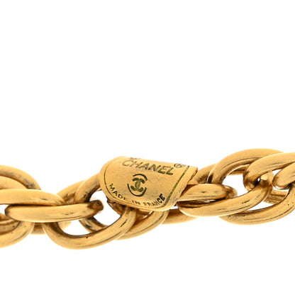 Chanel Crystal Chain Link CC Choker Necklace Gold 5 of 5