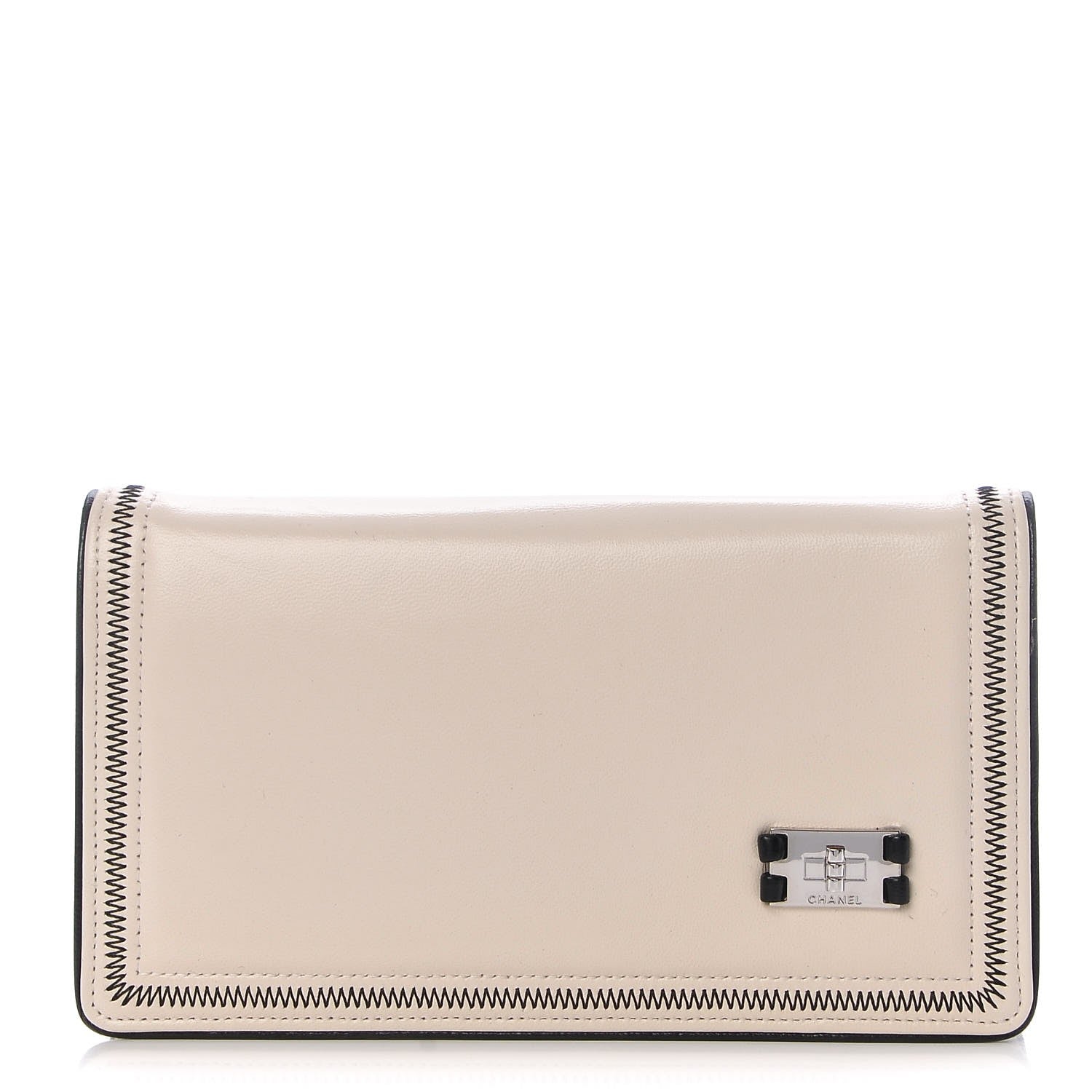 Chanel Lambskin Yen Wallet White 1 of 9