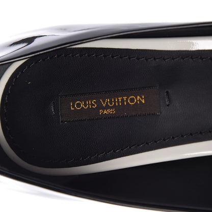 Louis Vuitton Patent Calfskin Eyeline Open Toe Pumps 40.5 Black 6 of 11