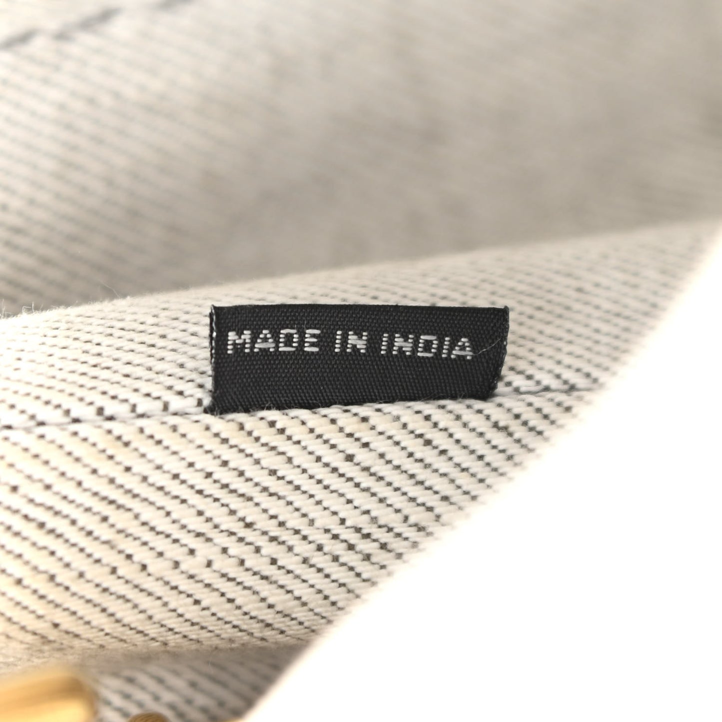 Denim Small Logo Tote Bianco