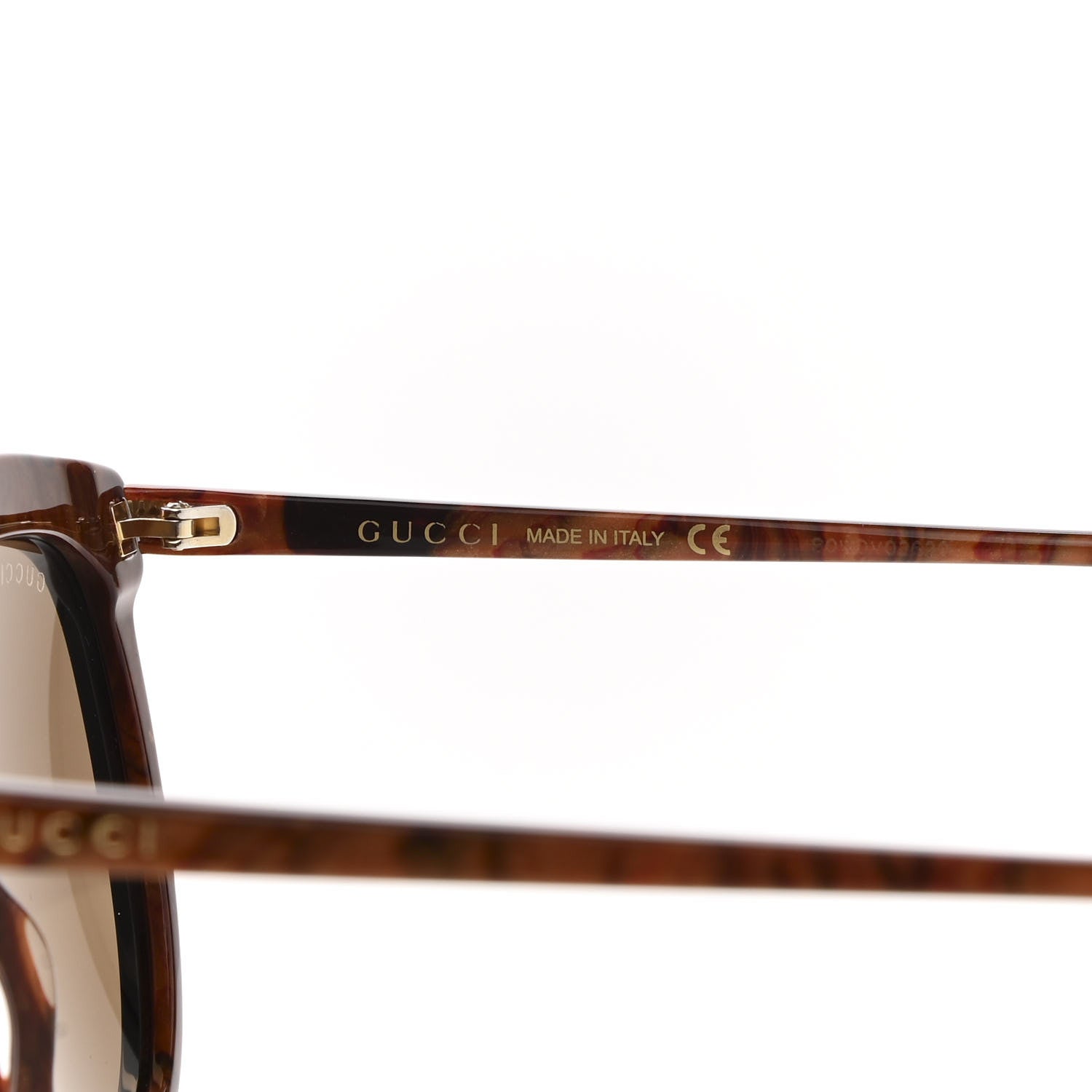 Gucci Aviator Crystal Brow Sunglasses GG0732S Havana Brown 6 of 10