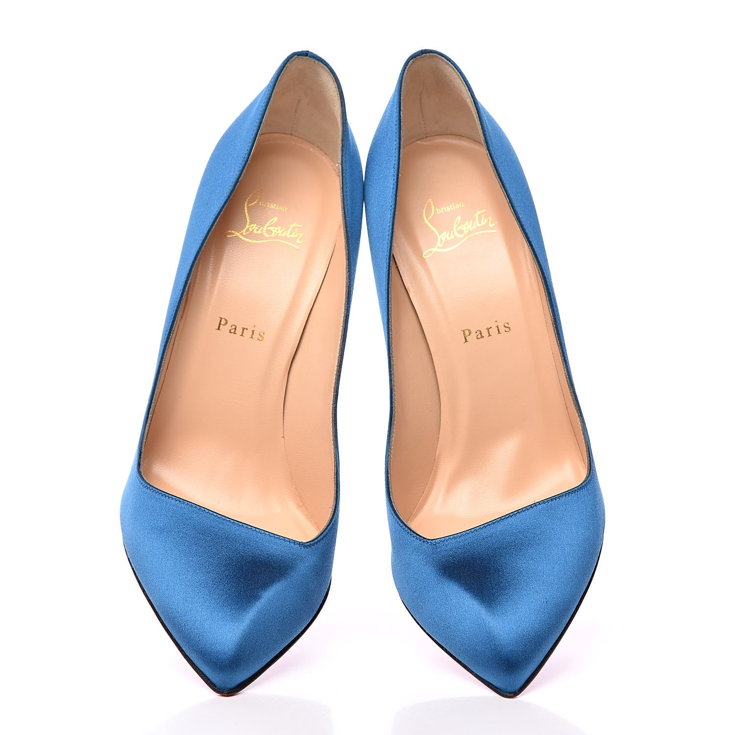 Christian Louboutin Satin Corneille 100 Pumps 40 Positano 3 of 9