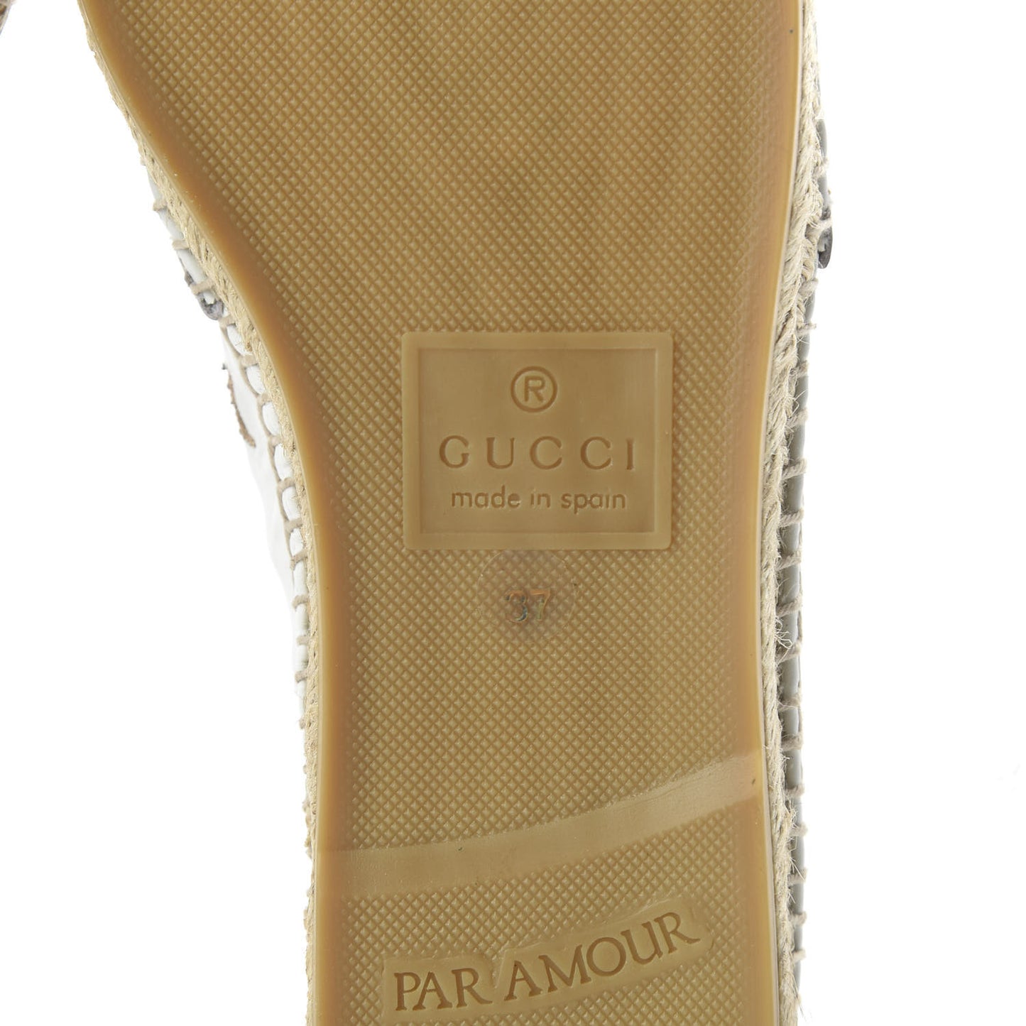 Calfskin Bee Star Embroidered Espadrilles 37 White