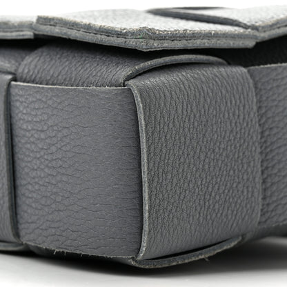 Bottega Veneta Grained Calfskin Maxi Intrecciato Cassette Crossbody Bag Thunder 9 of 9