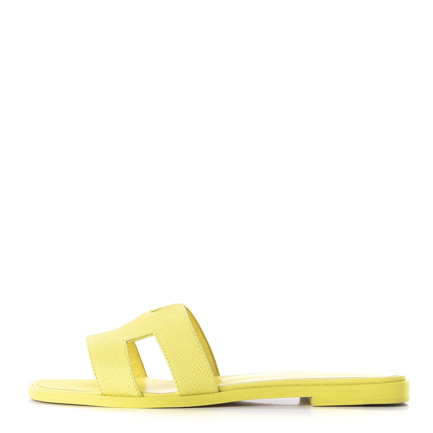 Hermes Epsom Oran Sandals 36.5 Jaune Pollen 1 of 9